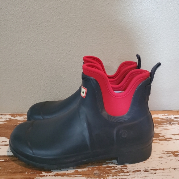 Hunter Shoes - Womens Chelsea Hunter Birds Blue And Red